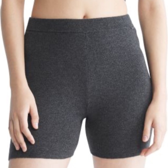 NWT Calvin Klein Sweater Lounge Sleep Short in Charcoal Heather - Picture 5 of 10